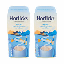 2 x Horlicks Malted Milk Drink Instant -Just Add Water Drink - 400g Jar