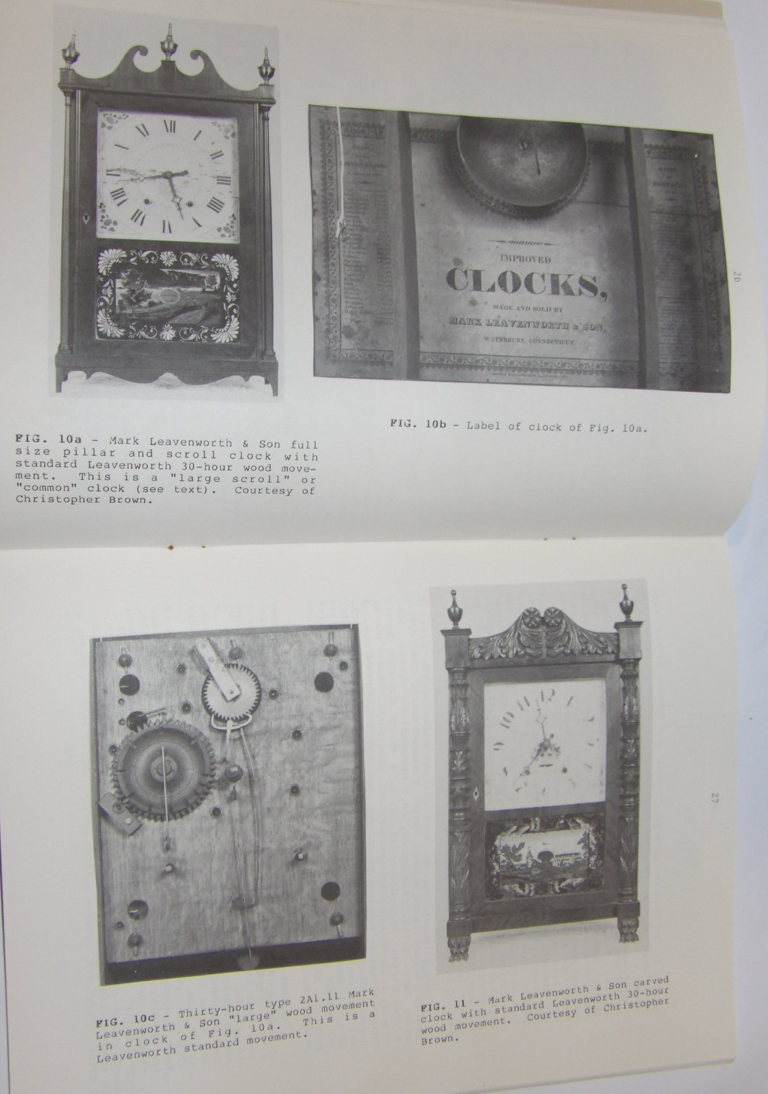 VTG 1987 BOOK - THE CLOCKS OF MARK LEAVENWORTH, SNOWDEN TAYLOR! HISTORY/PICTURES