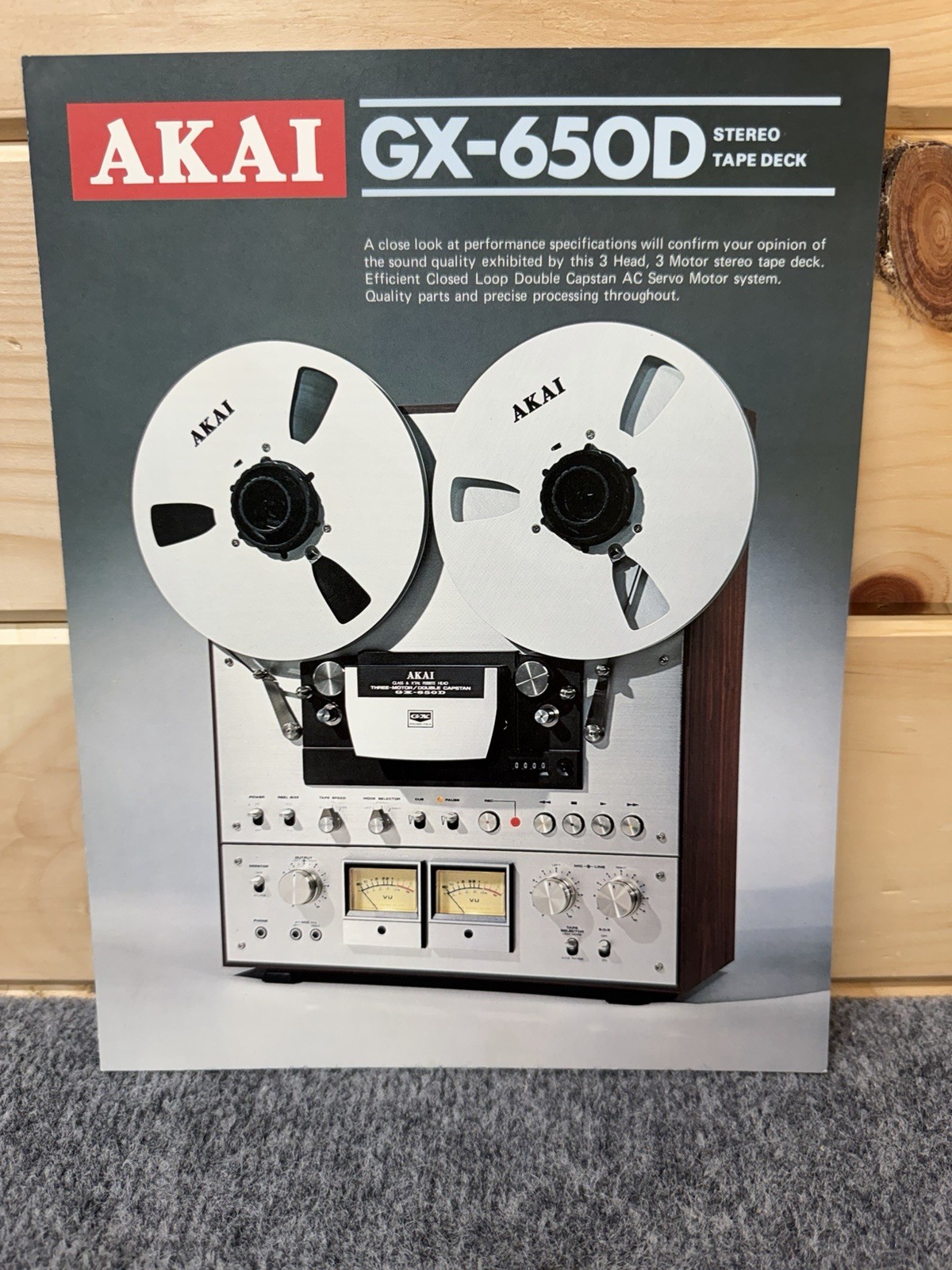 ⭐️Original Akai GX-650D Stereo Reel Tape Deck Player Dealer Sales Brochure ⭐️