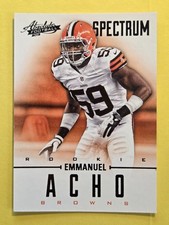 Emmanuel Acho /25 RC 2012 Panini Absolute Spectrum Black Browns Texas #132 RARE