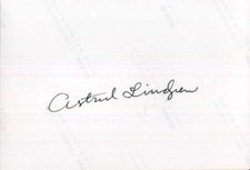 SWEDISH WRITER Astrid Lindgren autograph, photo signed verso
