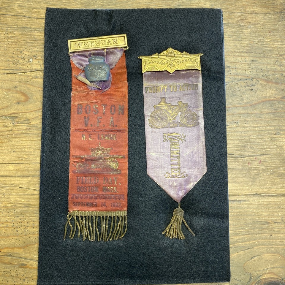Vintage Boston VFA Field Day Fireman’s Ribbon 1892 /Prompt To Action ...