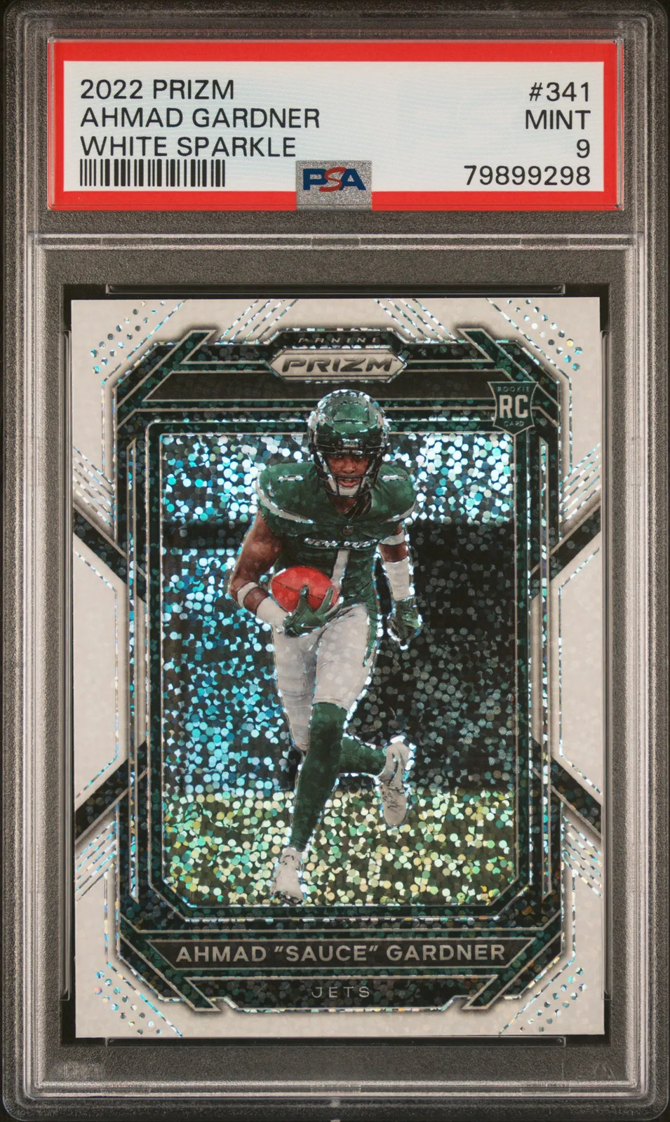 2022 Panini Prizm Sauce Gardner #341 White Sparkle PSA 9