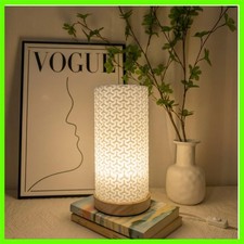 3D Printed Mini Lamp, Small Bedside Lamp with 3-Color Dimmable LED, Small Nig...