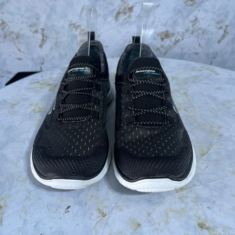 Zapatos Skechers Flex Appeal para mujer talla 8 negros grises cómodos zapatillas para caminar Foto 3 de 4