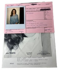 Renée Humphrey Casting Polaroid Headshot Resume Original Photo Handwriting