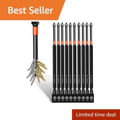 DYRECELVE 6'' PH2 Impact Bits 10 Pcs
