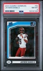 2024 Panini Clearly Donruss Jayden Daniels Rated Rookie #52 Commanders PSA 8