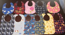 Handmade Cotton Bibs/you pick size & design, buy more save more, fixed shipping