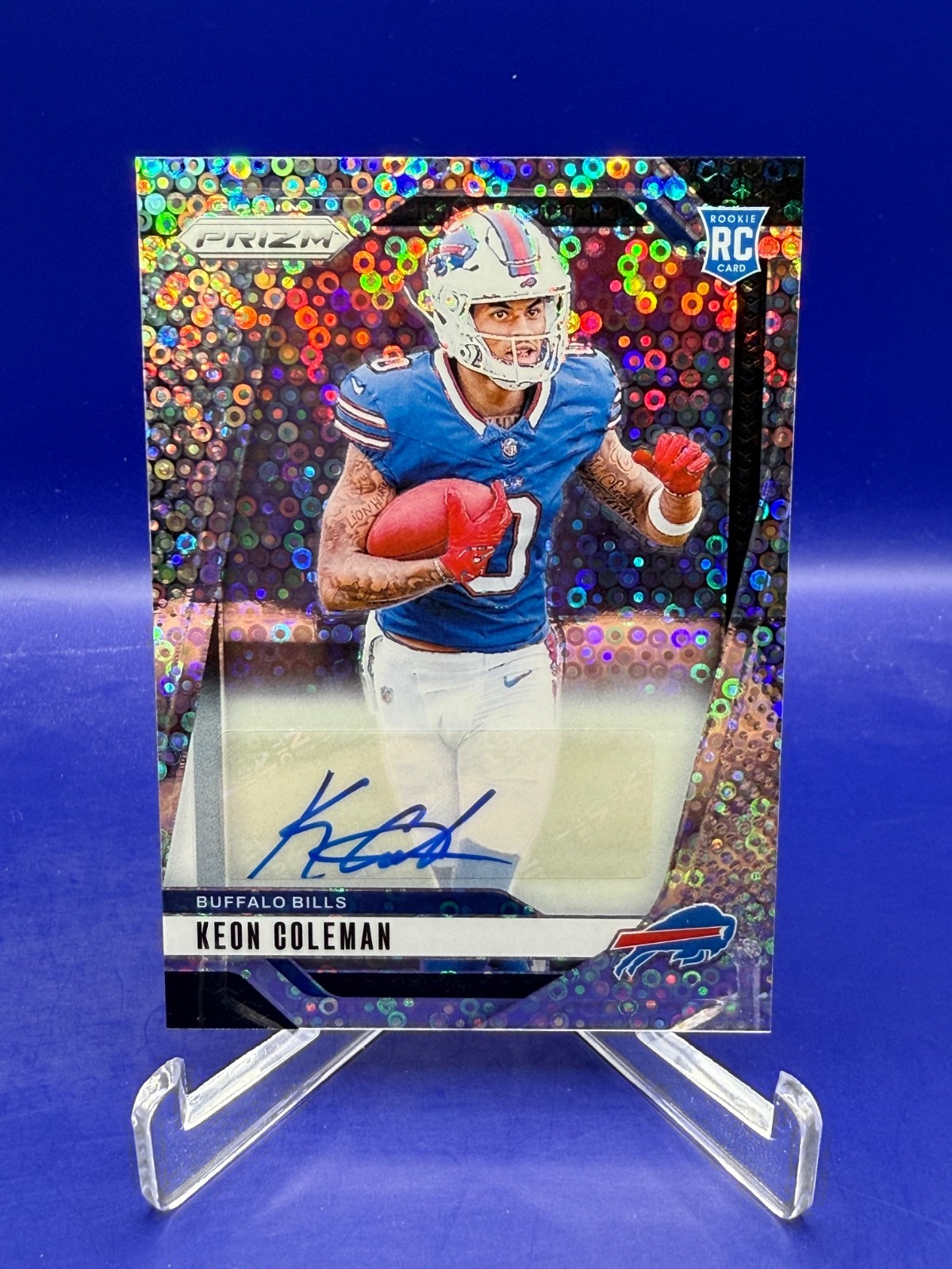 2024 Panini Prizm Keon Coleman Rookie Auto Silver Disco No Huddle #362 (RC, AU)