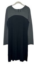 Karen Kane Women’s  Colorblock Black Grey Long Sleeve Sheath Dress Size XL