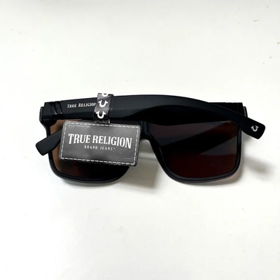NEW TRUE RELIGION Shield Flat Top Square Sunglasses Iridescent Mirror New Original TRUE RELIGION Shield Sunglasses Iridescent  main image 3