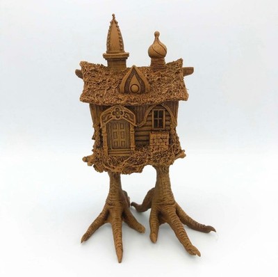 Baba Yaga Hut Statue Chicken Legs House Figurine Slavic Folklore Witch Deco