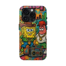 Spongebob Tough Phone Case_ Hip-hop Cartoon Design PhoneCase