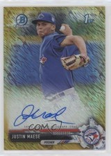 2017 Bowman Chrome Prospect Gold Shimmer Refractor 23/50 Justin Maese Auto e6p
