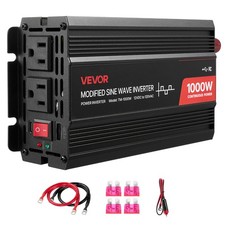 VEVOR 1000W Power Inverter 12V DC to 120V AC Modified Sine with LED Indicator