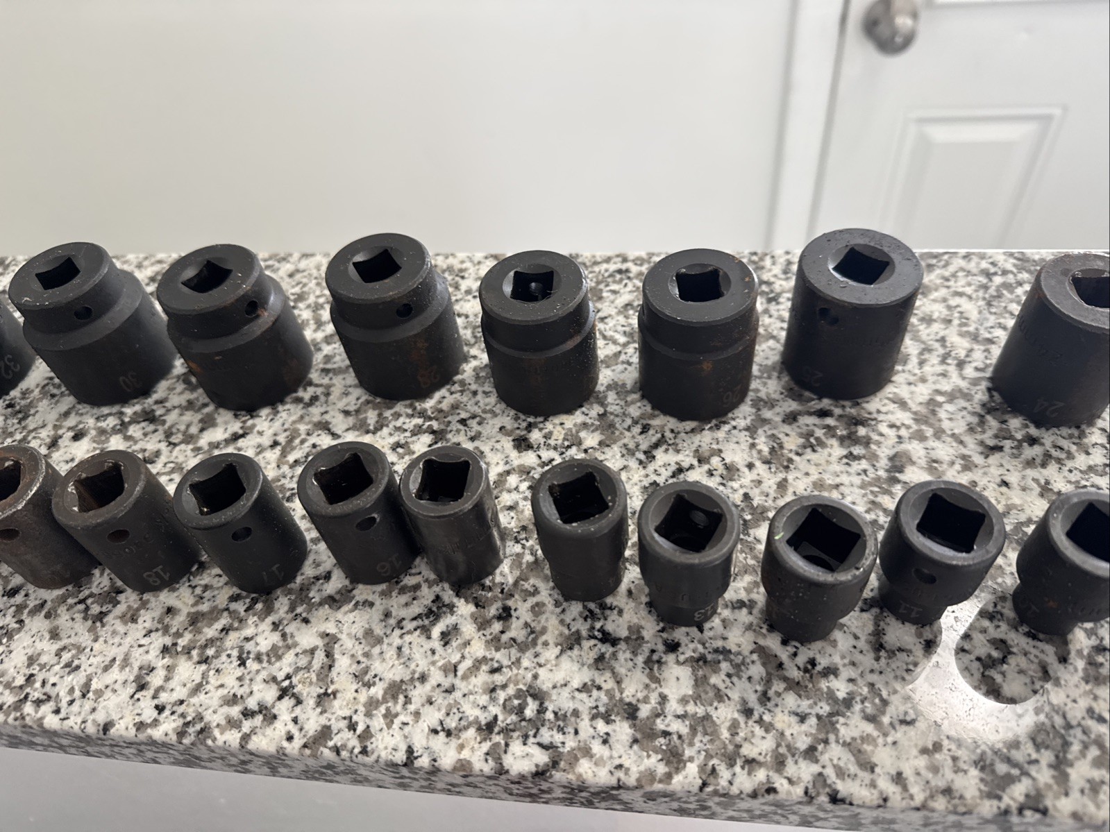 SK Tools 4037 - 25 Piece 1/2" Dr 6 Pt Shallow Metric Impact Socket Set USA MADE