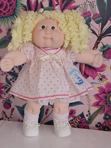 HTF Lemon Popcorn Cabbage Patch Kid HM12 Sought after Sailboat Dress Mint cond