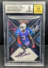 2022 Damar Hamlin Autgraphed! Donut Circle Fireworks 1/2!! Graded BGS 9/10!