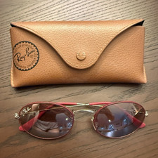 Ray-Ban Oval Sunglasses Red Metal Frame Pink ...