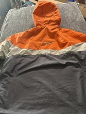 Nike Jacket Youth Extra Large XL 18 20 Club Fleece Reversible Orange Grey Hooded