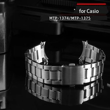 22mm Stainless Steel Watchband Strap for Casio MDV106 MTP1374 1375 VD01 Bracelet