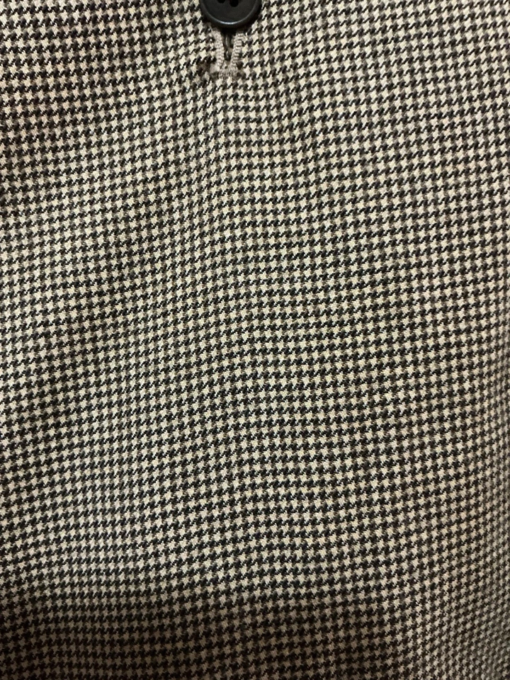 Berle 男式正装裤子打褶棕褐色 38x32 100% 羊毛 — 第 3/4 张图片