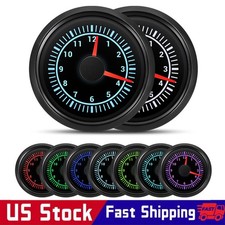 52mm 2-116 Clock Gauge 12hour 7colors Led For Car Boat Yacht Show Clock Meter