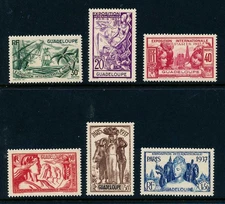 Guadeloupe #148-153 1937 Exposition International de Paris, France colony MNH