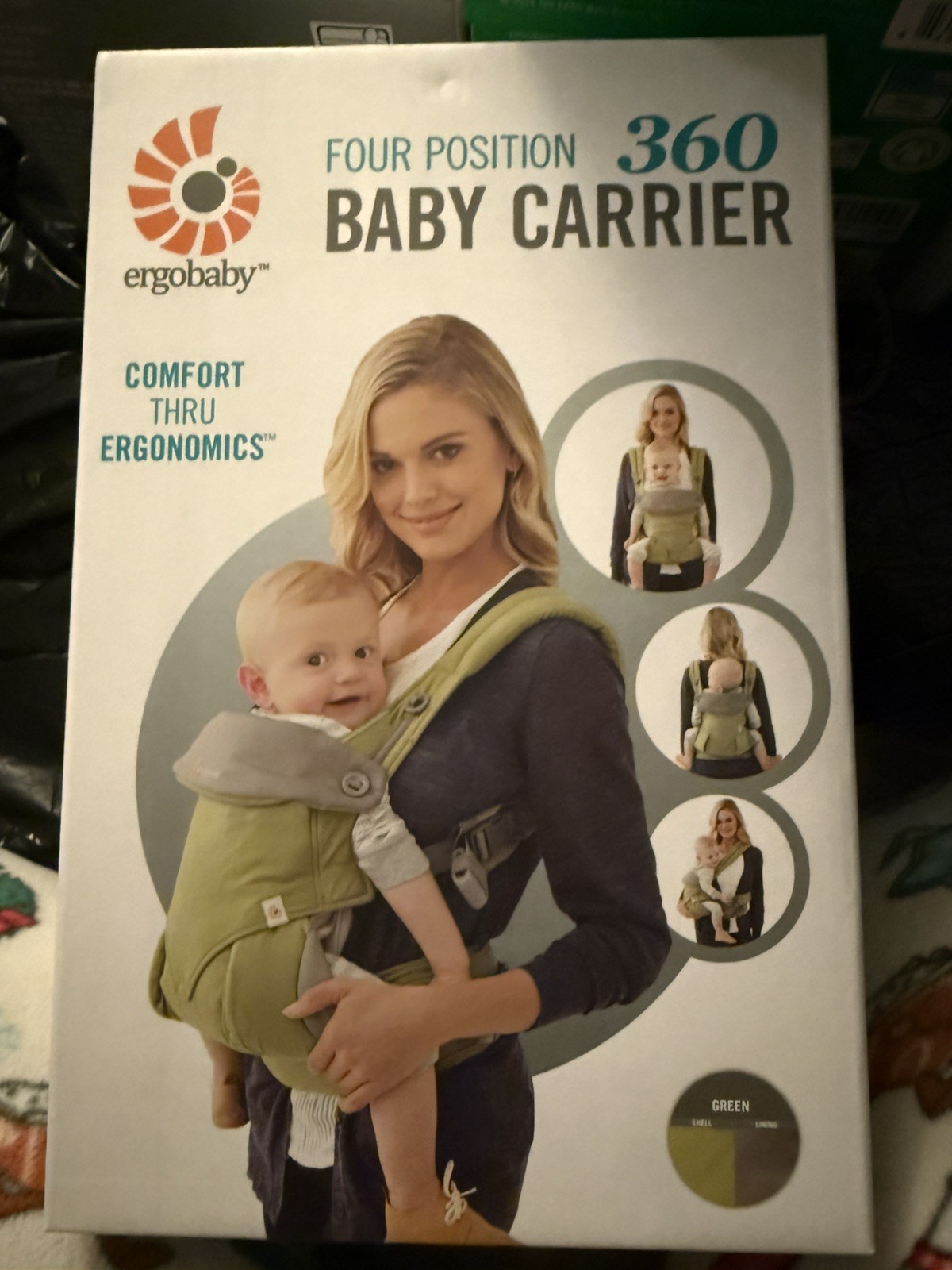 ERGObaby Four Position 360 Ergo Baby Carrier - Green BRAND NEW IN BOX