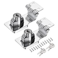 "2X 3\" Unterschiedlich Haspe Schloss 90 Grad Verchromter Drehknopf Silber"
