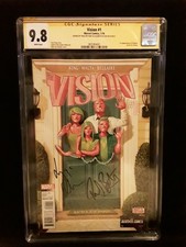 Vision # 1 CGC 9.8 SS Signed by Bettany & Olsen (1st Appearance) WandaVision