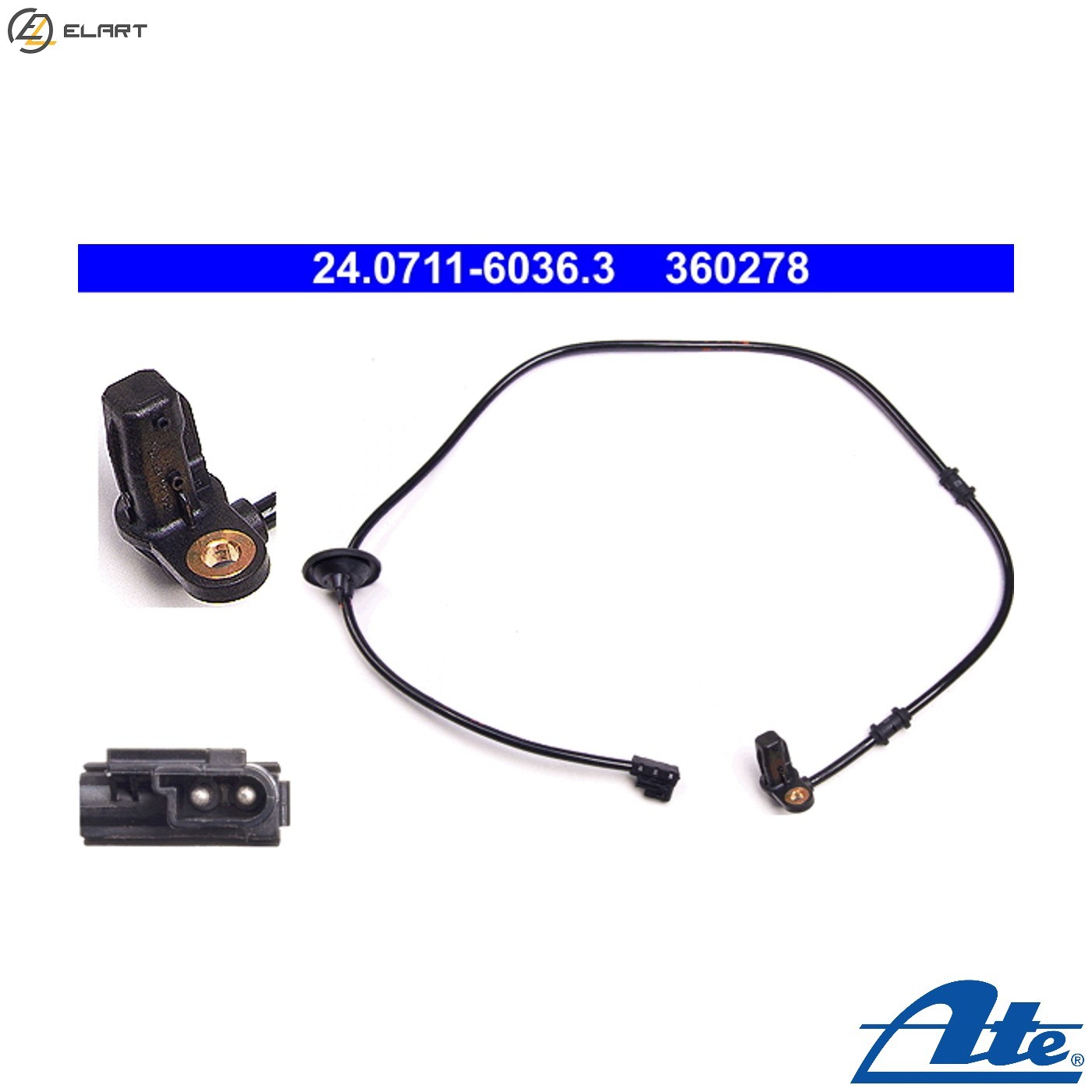 SENSOR WHEEL SPEED 24.0711-6036.3 FOR MERCEDES-BENZ C-CLASS/Break/T-Model CLK