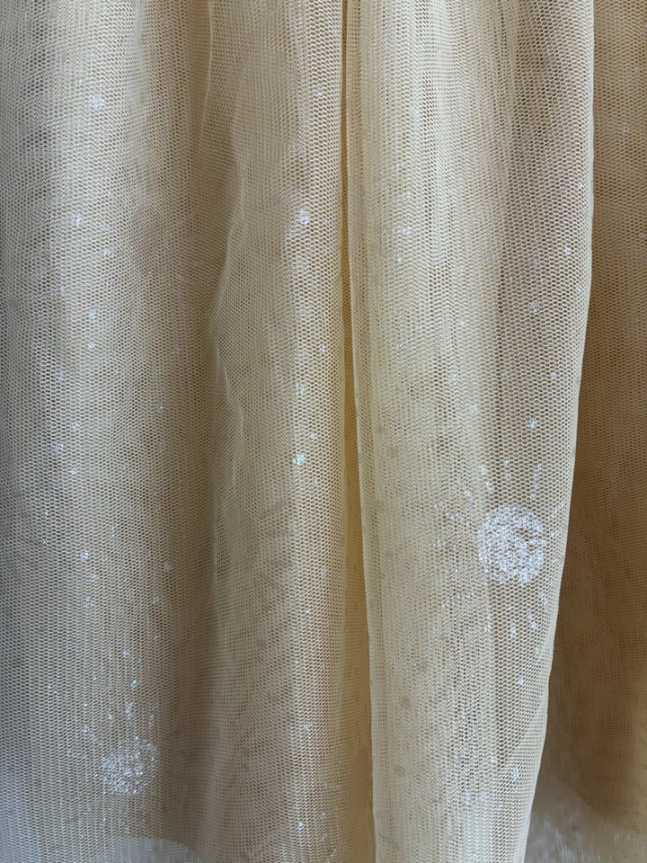 Vestido de manga corta con falda forrada de tul amarillo liso Wonder Nation para niños niñas XS 4-5 Foto 4 de 4