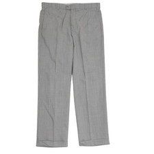 Zanella Dress Pants Mens 36x30 Gray Wool Todd Cuffed Relaxed Straight Italy Made