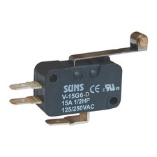 GRAINGER APPROVED 5JEC6 MiniSnapActionSwitch,RollerLever,1NO/1NC 5JEC6