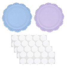 Wax Seal Silicone Pad, 2 Pack Wax Seal Pads with 40 Adhesive Dots, Blue Purple