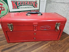 J112- Proto Professional Tools 9992 Red Heavy Steel Tool Box 21 x 9 x 9