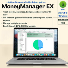 MoneyManager Ex - Accounting Banking Budgeting Software Windows  MacOS USB/DVD