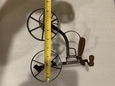 Vintage Hand-Crafted Doll-Sized Antique Decorative Metal Tricycle Bike