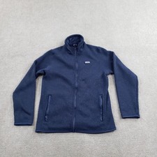 Patagonia Better Sweater Jacket Kids Boys XL 14 Blue Fleece Full Zip Mock Neck
