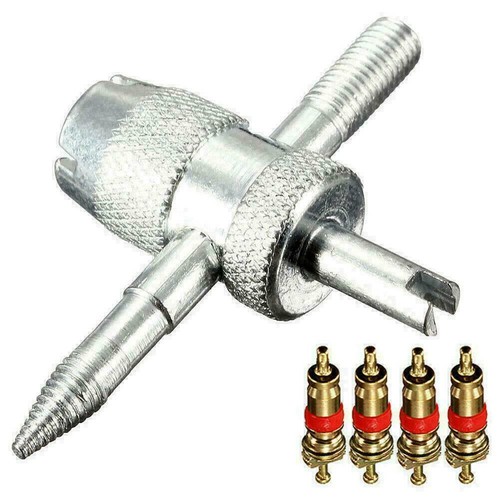 4in1 Car Tire Valve Tool Core Repair Installation and Removal Kit with 4Way P7 - Picture 3 of 11