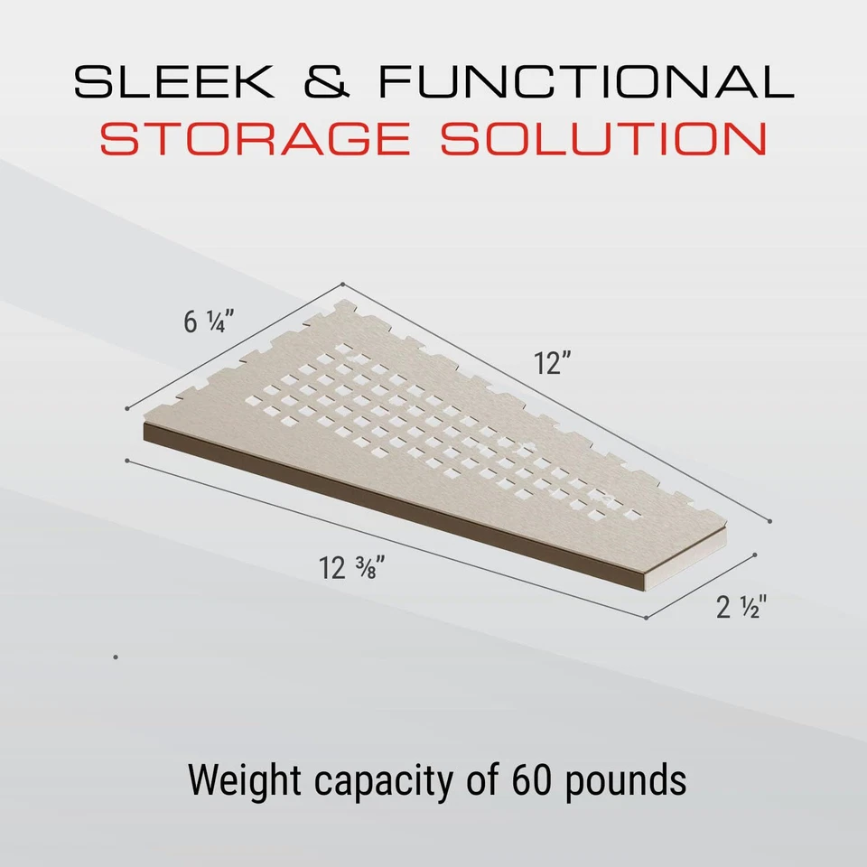 GURU USA Evolux Estante de Ducha Esquina de Acero Inoxidable Trapezoidal Asimétrico Níquel Foto 3 de 4