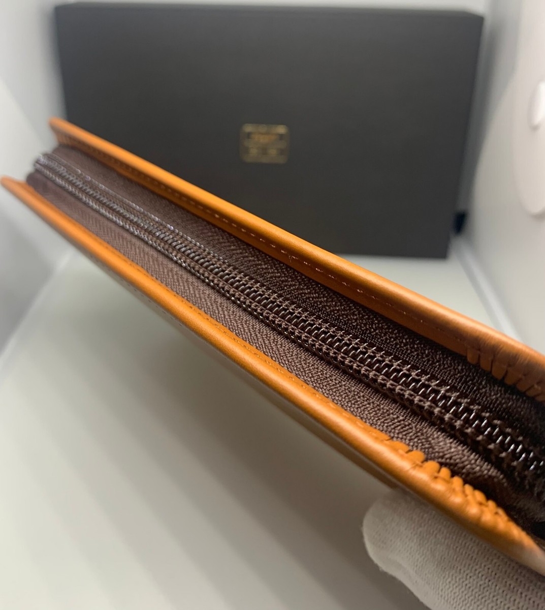 Near Mint] PILOT and SOMES Leather Round Zipper Pen Case for 3