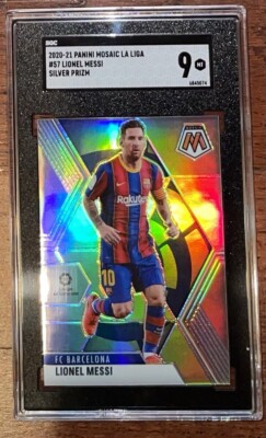 LIONEL MESSI 2020-21 Panini Mosaic La Liga Silver Mosaic