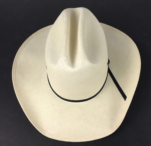 Sombrero de vaquero de paja vintage BOOT COUNTRY para hombre talla 6 7/8 - Imagen 2 de 4