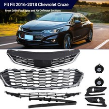 For 2016-2018 Chevrolet Cruze 8pcs Front Grille Fog Lights And Air Deflector Set
