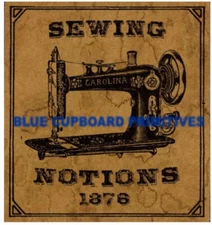 Primitive Farm House Pantry Cupboard Labels Sewing Set