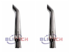 Pair Chrome 7-5od X 36bull Horn Exhaust Stack Pipe Peterbilt Kenworth Truck