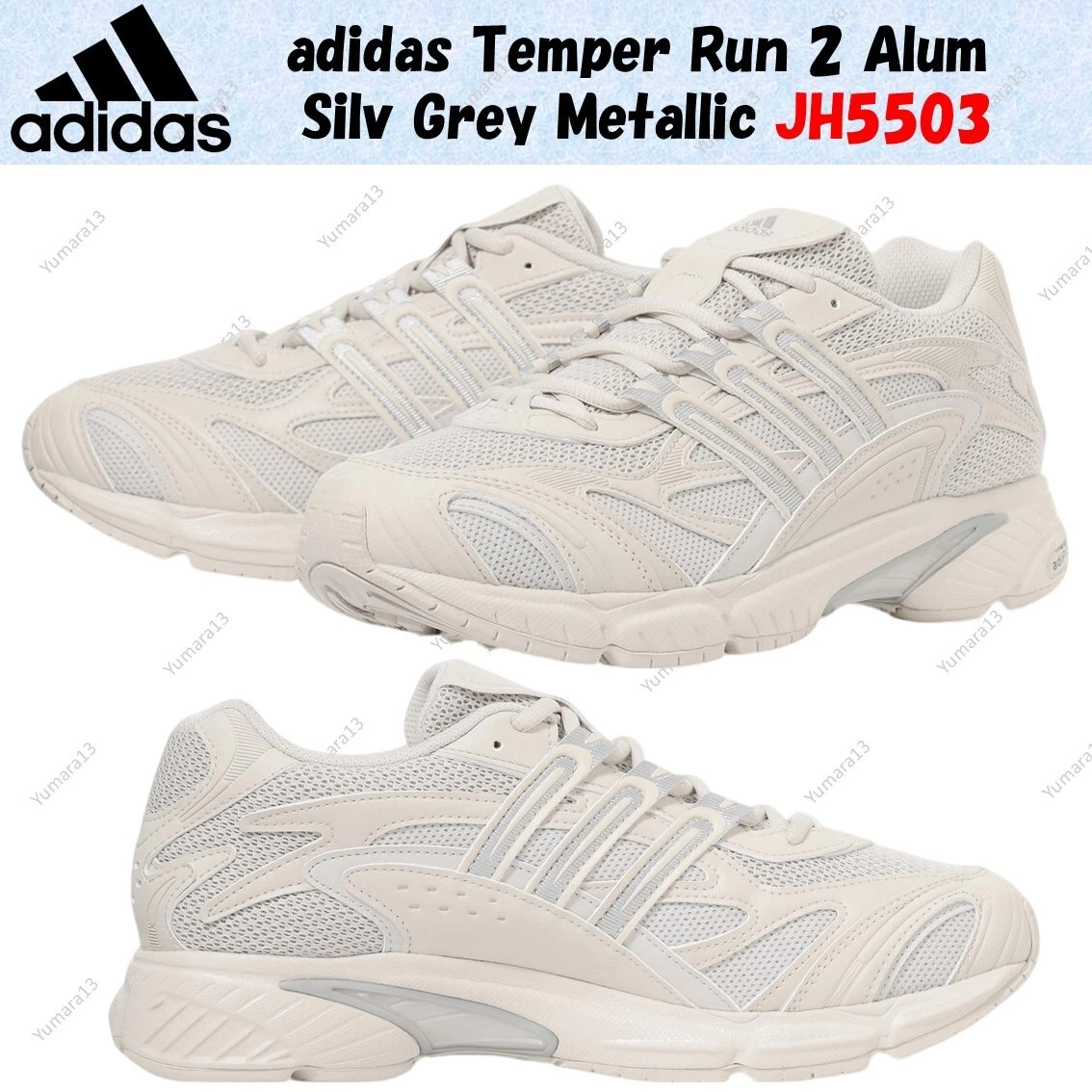 adidas Temper Run 2 Alum Silv Grey Metallic JH5503 taglia uomo